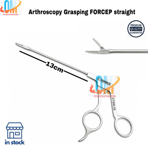 Pinzas de agarre para artroscopia rectas de 13 cm de longitud de trabajo, instrumento quirúrgico ortopédico de acero inoxidable de calidad alemana premium - Product Image 1