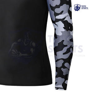 ผ้าเนื้อบางเบา ผู้จัดจำหน่ายที่ดีที่สุด คุณภาพสูง ระบายอากาศได้ดี เสื้อแขนยาวสำหรับออกกำลังกาย ยอดขายดี เสื้อผ้าออกกำลังกายสำหรับผู้ชาย เสื้อรัชการ์ด - Product Image 2