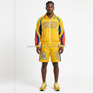 Conjunto de Chaqueta Cortavientos y Pantalones Deportivos, Fabricantes de Trajes Deportivos Personalizados, Transpirables, Reflectantes, de Dos Piezas - Product Image 1