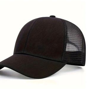 Gorra Trucker de Malla Azul y Naranja, 6 Paneles, Ajustable, Unisex, Estilo Casual, Primavera-Verano, con Bloques de Color - Product Image 6