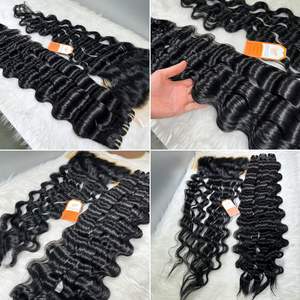 Extensiones de cabello humano virgen 100% vietnamita de 8-32 pulgadas Paquetes de tejido de onda profunda suelta con alineación de cutícula - Product Image 2