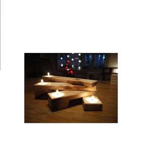 Porte-bougie en bois avec boîte à allumettes pour mariages, événements festifs, fêtes et cadeaux – Support à bougie moderne pour la maison, les restaurants et les tables. - Product Image 6