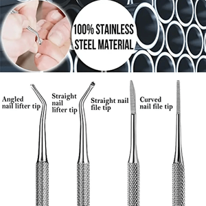 Outil professionnel de levage d'ongles incarnés pour ongles épais et courbés, lime à ongles 180 grains, simple face, 14 cm, outil de soin des ongles - Product Image 4
