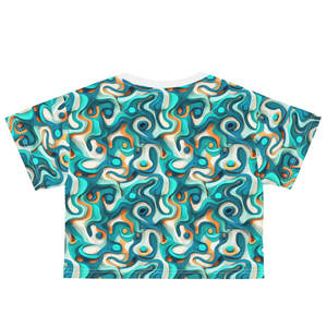 Camisetas Cortas de Verano Vintage para Mujer, Mangas Cortas, Diseño Estampado, 100% Algodón, Ecológicas, Anti-UV, Transpirables, Tallas Grandes - Product Image 4