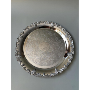 Customized Design Metal Chocolate Tray Silver Finished Handmade Designer <b>Platter</b> Oval Shape Wholesale Chocolate Tray From India - Product Image 3
