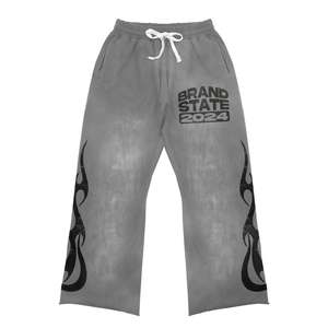 Conjuntos de Chándal con Efecto Ácido Desgastado de 400 Gsm, Conjuntos de Chándal Vintage Personalizados, Pantalones y Sudadera con Capucha para Hombre - Product Image 5