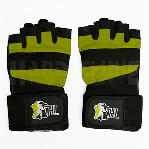 Gants de fitness unisexes personnalisables OEM pour la musculation, en PU, demi-doigts, avec sangle de poignet réglable - Product Image 1