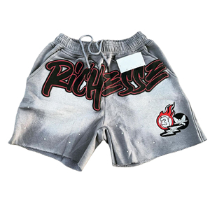 Nuevos Shorts de Hombre con Lavado Ácido, 100% Algodón, Felpa Francesa, Personalizables, Efecto Desgastado por el Sol, Estilo Urbano Vintage - Product Image 1