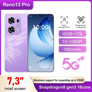 Téléphone de jeu intelligent 5G en gros, écran HD 7,3 pouces, 16 Go + 1 To, Reno13 Pro Deca Core, appareil photo 72 MP + 108 MP, idéal pour la photographie - Product Image 3
