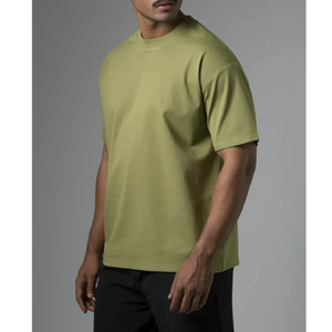 Camisetas Formales Personalizadas para Hombre, 220 GSM, Algodón Grueso, Impresión Serigráfica, Cuello Redondo, Anti-Pilling, Corte Holgado, Camiseta de Manga Corta - Product Image 1