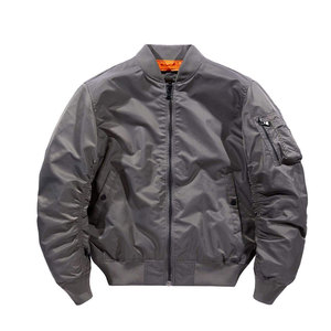DAIZEN <b>STAR</b> Men Winter Eco-friendly Canvas Bomber <b>Jacket</b> Solid Color Zipper Closure Windproof Casual Outerwear Regular Fit 160g - Product Image 1