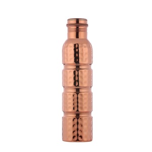 Handmade Pure Copper Water <b>Bottle</b> 1L Luxury Engraved Antique Design Leak-Proof <b>Flask</b> For Yoga Gym & Premium Corporate - Product Image 4
