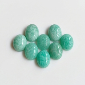 AAA Quality Natural Amazonite Oval Cabochon Flat Back 3x5mm To 15x20mm Loose Amazonite Oval Cabs Wholesale Lot For Jewelry - Product Image 1