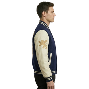 High Quality ODM OEM Customized <b>Mens</b> Polyester/Cotton Varsity <b>Jacket</b> Embossed Front Winter Waterproof Eco-Friendly Baseball - Product Image 4