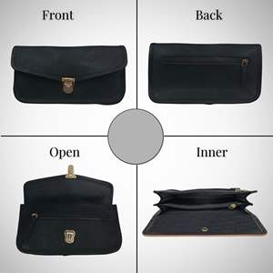 Womens <b>Bag</b> Casual Purse Shoulder Tote <b>Black</b> Genuine Leather Shopping Handbag Cross body <b>Evening</b> Brown Satchel With <b>Clutch</b> - Product Image 3