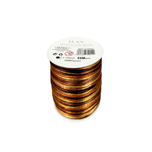 Corda in poliestere tinta in sezione marrone Ilan Rattail 1,5 mm 50 m - Product Image 2