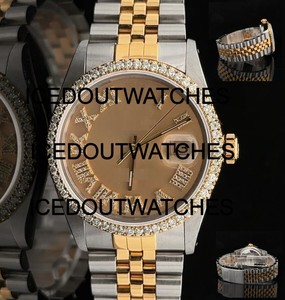 Reloj Mecánico para Hombre, Caja de Acero Inoxidable, Esfera Redonda, Cristal, Resistente al Agua 10 Bar, Correa de Acero Inoxidable y Moissanita - Product Image 2