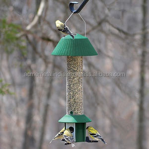 เครื่องป้อนนกโลหะชุบสังกะสีทรงกลมพร้อมดีไซน์คุณภาพระดับพรีเมียมเหมาะสำหรับระเบียงบ้านและสวนการให้อาหารนกใช้ - Product Image 4