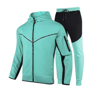 Sportswear Track Sets Wholesale Men Sweat suit <b>Zip</b> <b>up</b> <b>Jackets</b> and Jogger tracksuit 100% cotton Leisurewear Tracksuits - Product Image 1
