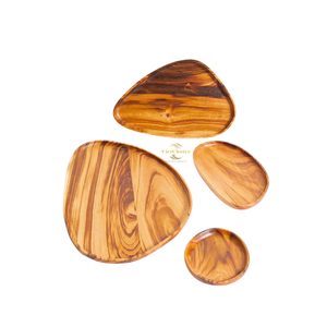 Plateau de service élégant en bois en forme de feuille, fait main, en bois naturel, écologique, pour les événements culinaires et la décoration - Product Image 6