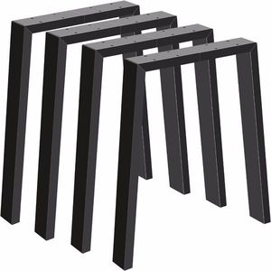 Patas de Muebles de Acero de Aleación Modernas y Resistentes de 28'' de Alto x 30'' de Ancho, Almohadillas Antideslizantes, Forma de U, Desmontables, para Mesa de Centro, Escritorio, Banco - Product Image 1