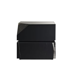 Drisana <b>Black</b> Mirrored Finish <b>Console</b> <b>Table</b> End <b>Table</b> with Stylish Design - Product Image 3