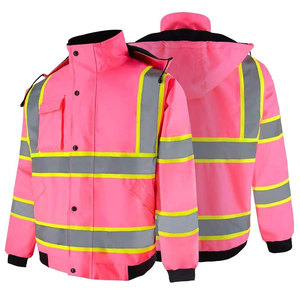 เสื้อแจ็คเก็ตทำงานสะท้อนแสงสำหรับผู้ชาย Econex Sports ผลิตจากโพลีเอสเตอร์ ได้รับการรับรองมาตรฐานความปลอดภัย CE/EU พร้อมแถบสะท้อนแสง ซิปด้านหน้า - Product Image 1