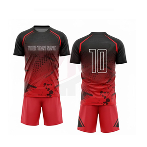 ชุดยูนิฟอร์มฟุตบอลมืออาชีพ เสื้อและกางเกงขาสั้น น้ำหนักเบา ระบายเหงื่อได้ดี ชุดทีมฟุตบอล พิมพ์ลายตามสั่ง - Product Image 1