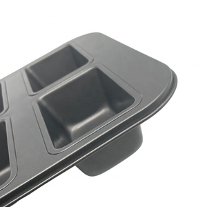 ถาดอบมัฟฟิน 6 หลุม เคลือบสารกันติด ทำจากเหล็กกล้าคาร์บอน สำหรับอบขนมปังขนาดเล็กในเตาอบ ง่ายต่อการถอดขนม - Product Image 3