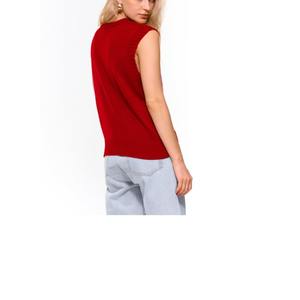 Top Corto Sexy sin Mangas de Punto Acanalado, Bralette Ajustado, Suéter con Cuello Redondo, Chaleco Corto de Invierno de Spandex y Algodón para Mujer, Proveedor BD - Product Image 3