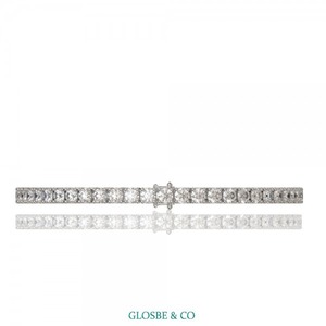 Pulsera de tenis de moissanita de 3 mm Glosbe & Co, redonda, GRA, para uso diario, sintética (cultivada en laboratorio), clásica vietnamita, de plata de ley - Product Image 3