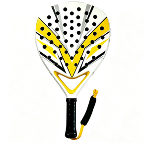 Raqueta de Pádel Redonda en Forma de Lágrima de Fibra de Carbono Toray 3K 12K, Fibra de Vidrio Viper Resistente, Ligera y Portátil para Competencia en Cancha de Playa - Product Image 1