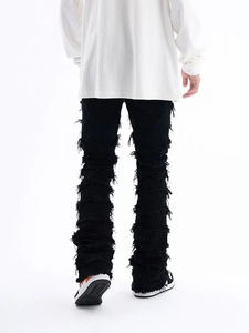 Jeans Streetwear Denim Streetstyle Oversize Unisexe Ultra Baggy pour Homme Coupe Droite Lavée Jambe Large Décontractée - Product Image 6