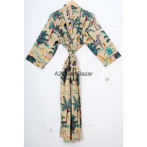 Ensemble de pyjama pour femme en coton 100% pur, élégant, luxueux, ample, imprimé numérique floral, style indien, pour demoiselle d'honneur, vente en gros - Product Image 1