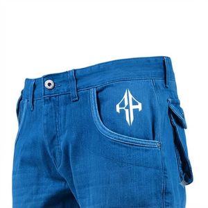 Pantalones Cortos de Mezclilla para Hombre, de Alta Calidad, con Estampado de Serigrafía, Estilo Jeans, de Pierna Ancha, Material Spandex/Poliéster - Product Image 5