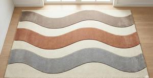 Alfombra Moderna Abstracta con Curva en S, Hecha a Mano con Lana, Antideslizante, Alfombra Contemporánea Suave para Sala de Estar, Dormitorio, Decoración del Hogar - Product Image 3
