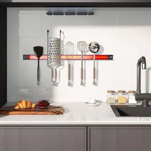 Lot de 6 bandes magnétiques rouges en acier au carbone pour organiser les outils, espace de travail sans désordre pour une gestion efficace des outils - Product Image 2