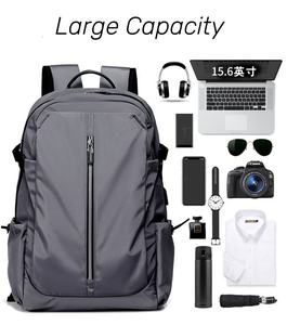 Nylon Backpack Large Capacity Multifunctional Unisex Softback <b>Water</b> Resistant Zipper Closure Minimalist Style Personalised LOGO - Product Image 5
