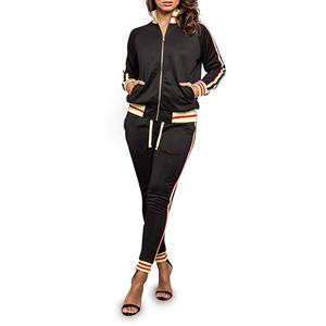 High Quality Streetwear Sweatpants <b>Zip</b> <b>up</b> Sweatsuit Sets Streak <b>Zip</b> <b>up</b> <b>Hoodie</b> and Jogger Set Custom Tracksuits for Women - Product Image 4