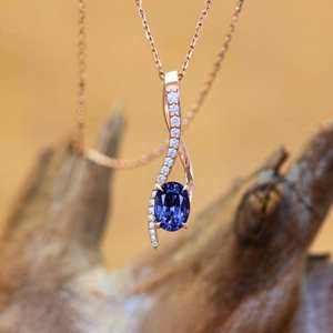 Hallmark Silver Dark Blue Mirage Pendant-Rhodium Plated Diamond Star Charm - Product Image 1