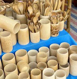 Vente en gros de tasses à boire en bambou écologiques Tasses à thé et soucoupes durables Carton emballé pour la rentrée des classes - Product Image 2