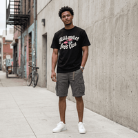 T-shirt noir BBC Street Bold Heritage avec imprimé numéro vieilli et motif Flamingo Billionaire Boys Club – Vêtements de créateur