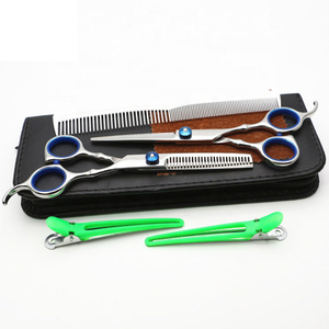 4cr Hair Cutting Salon <b>Barber</b> Thinning Hairdressing <b>Barber</b> Hair Scissors <b>Set</b> Shears Sharp Straight Comb Blunt Salon - Product Image 3