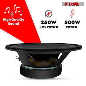Altavoz Subwoofer para Auto de 8 Pulgadas y 500W, 5 Núcleos, MR 8 BLT R 4oHM, 4 Ohmios, Rango Medio, Bajos Profundos, Repuesto - Product Image 2