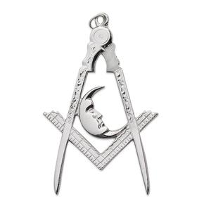 Juego de 12 Joyas de Collarín para Oficiales de Logia Azul Masónica (Plata), Talla Única, Tipo Metálico Plata, para Secretario - Product Image 5