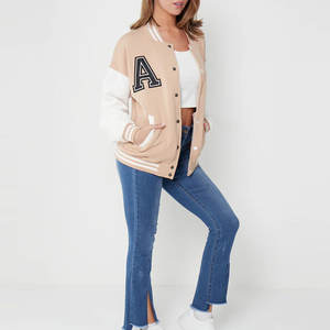 Vestes universitaires pour femmes de haute qualité, personnalisées, avec patchwork brodé, respirantes, en tissu brut, avec impression de logo personnalisée - Product Image 4