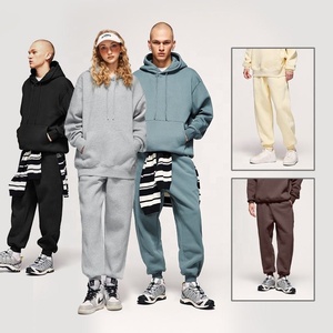 Fleece Wholesale Custom Private Label Jogger Leg Sweatpants Heavyweight Men Sweatpants - Product Image 4