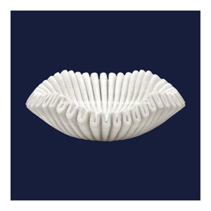 Bol à fruits en marbre blanc naturel fabriqué à la main personnalisé vaisselle décorative pour la maison ou le bureau pour les cadeaux de promotion commerciale - Product Image 5