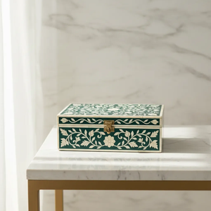 Caja de Joyería Única de Alta Calidad Hecha a Mano en India con Incrustaciones de Hueso, Color Personalizado, Diseño que Ahorra Espacio para Almacenamiento Decorativo - Product Image 2