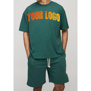 Ensemble décontracté personnalisé 2 pièces T-shirt et short pour homme – Collection été en coton et polyester confortable pour le streetwear - Product Image 1